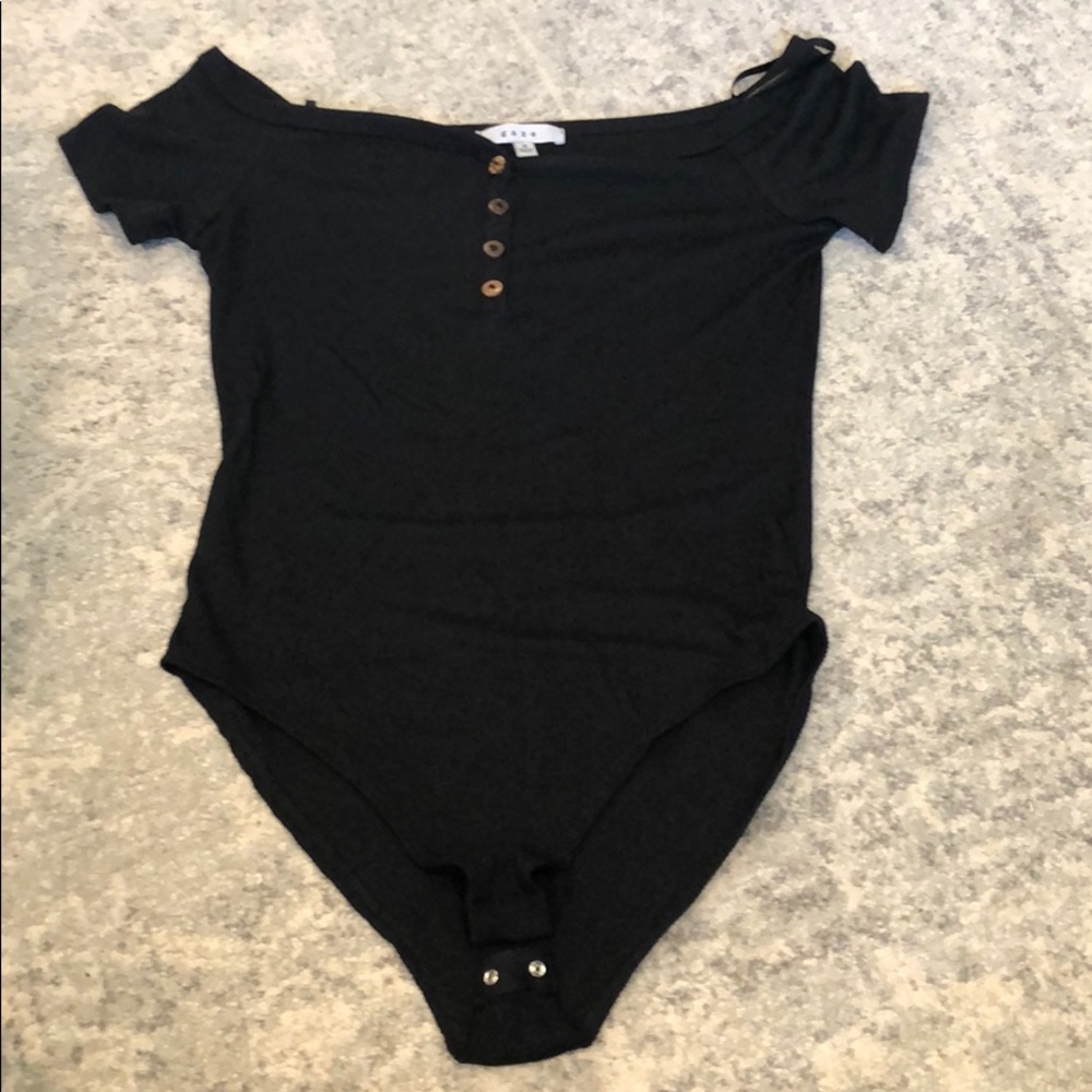 Black short sleeve body suit